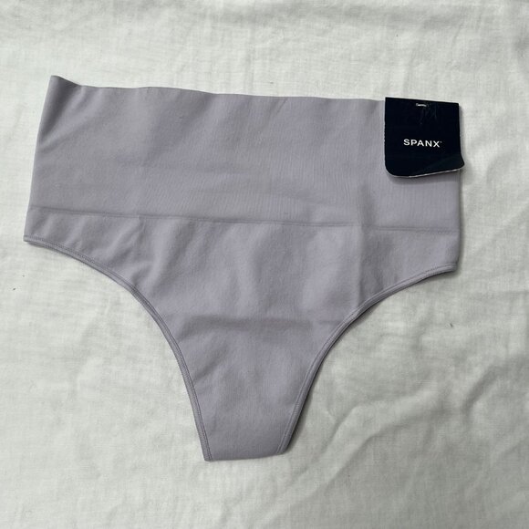 Spanx High-Waisted Purple EcoCare Shaping Thong Seamless Panty Small 40048r - Picture 2 of 6